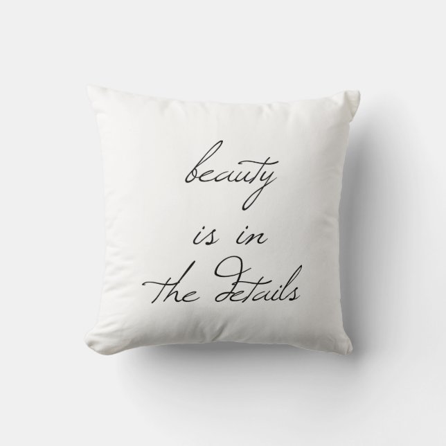 Beauty Throw Pillow (Front)