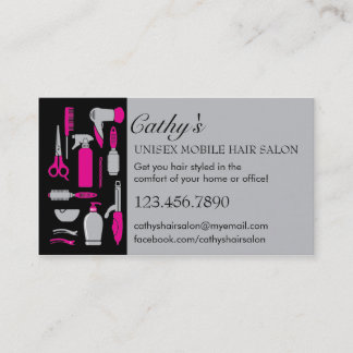 Beauty Tools Mobile Hair Salon Business Card
