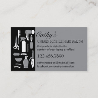 Beauty Tools Mobile Hair Salon Business Card