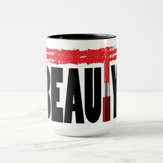 Beauty Typography Lipstick Mug (Center)