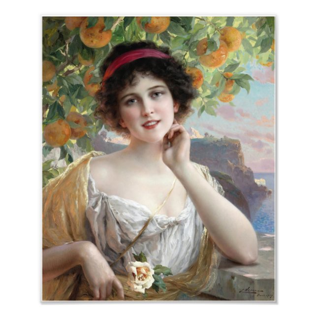 Beauty Under The Orange Tree by Émile Vernon Photo Print (Front)