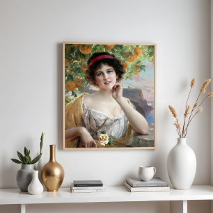 Beauty Under The Orange Tree, Fine Art Poster