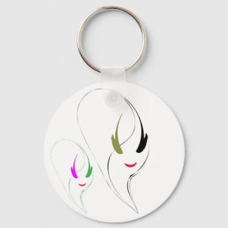 beauty vector face girl portrait keychain