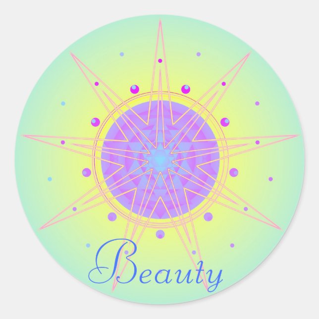 Beauty (Virtue sticker) Classic Round Sticker (Front)