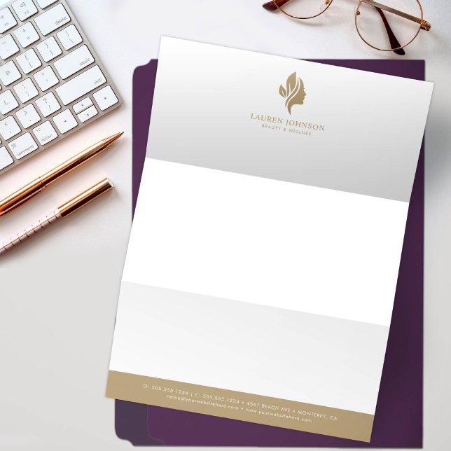 Beauty Wellness Your Logo Here Letterhead (Creator Uploaded)