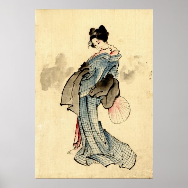 Beauty with Fan 1840 Poster (Front)