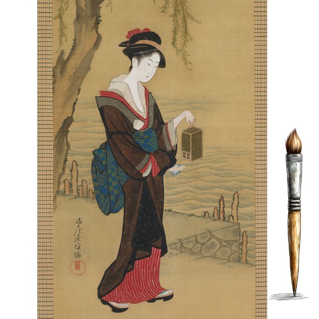 Beauty With Fireflies by Kubo Shunman Tissue Paper (Creator Uploaded)