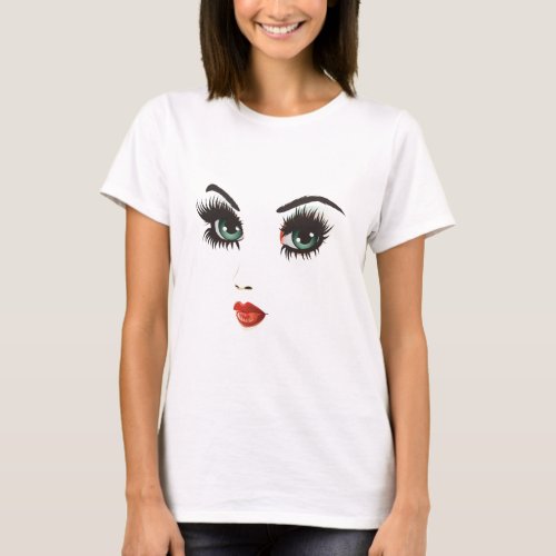 Beauty woman face T_Shirt