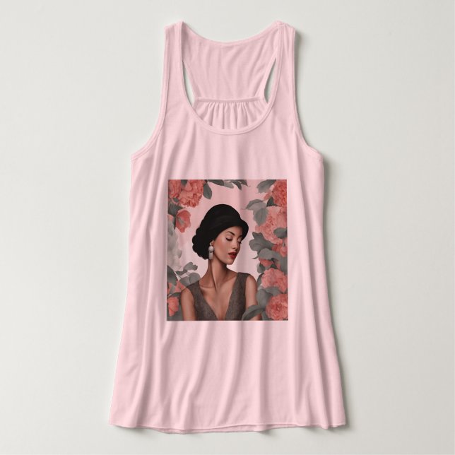 beauty woman  tank top (Design Front)