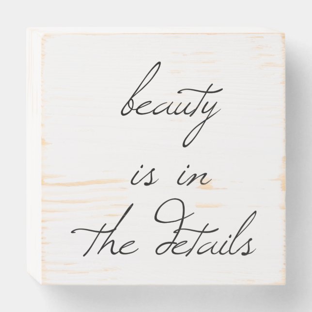 Beauty Wood Box Sign (Front Horizontal)