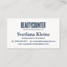 Beautycounter Business Cards, The Never List Cards