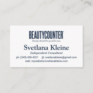 Beautycounter Business Cards, The Never List Cards