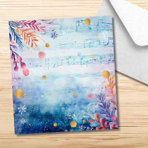 Beautyful Snow Music Forest Glow Wedding Envelope Liner