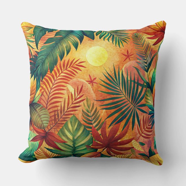 Beautyful Tropical Pattern Design Kissen Throw Pillow (Front)