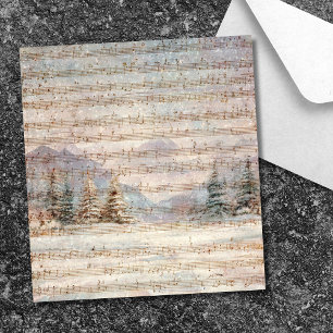 Beautyful Winter Melody Watercolor Hills Wedding Envelope Liner