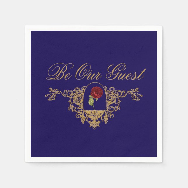 Beauty's Red Rose Napkins (Front)