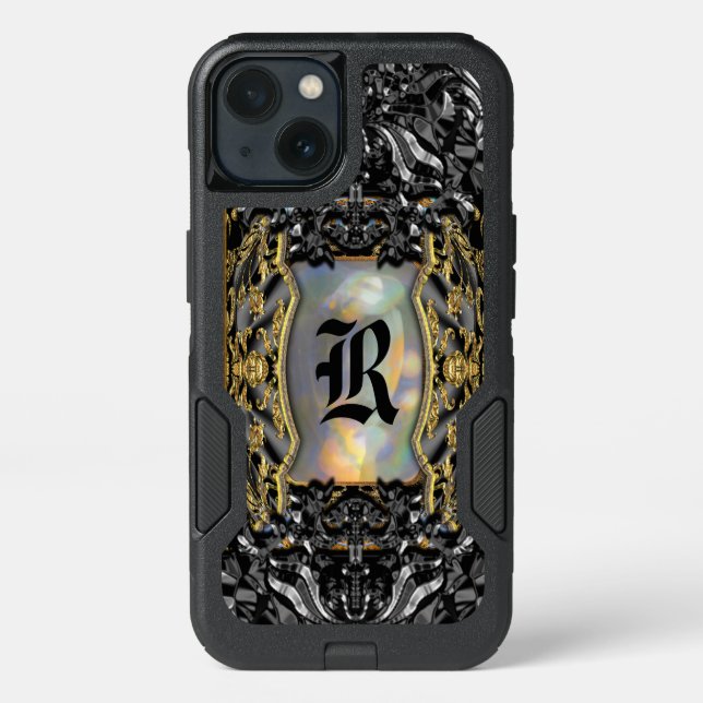 Beauvave Monogram Protection Otterbox iPhone Case (Back)
