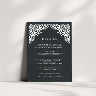 Beaux Arts Guest Information Card Charcoal