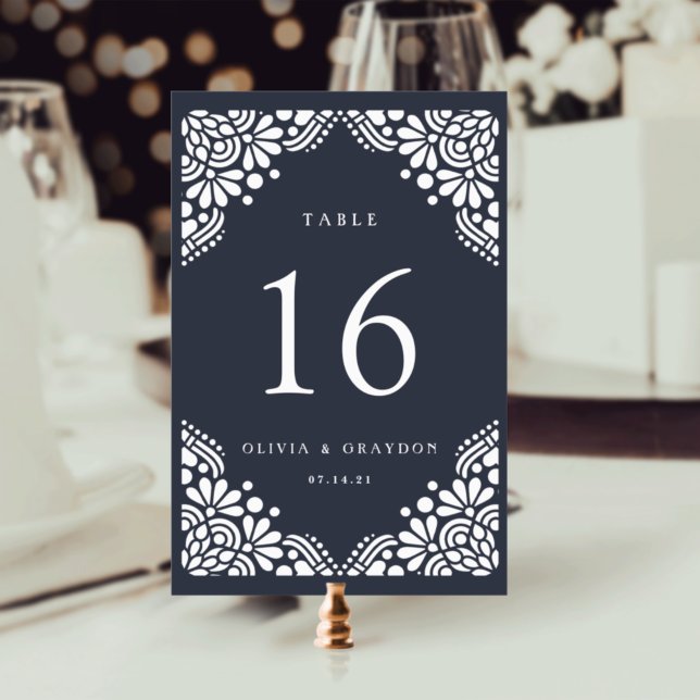 Beaux Arts Personalized Table Number Card (Creator Uploaded)