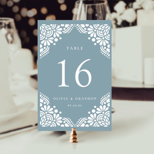Beaux Arts Personalized Table Number Card