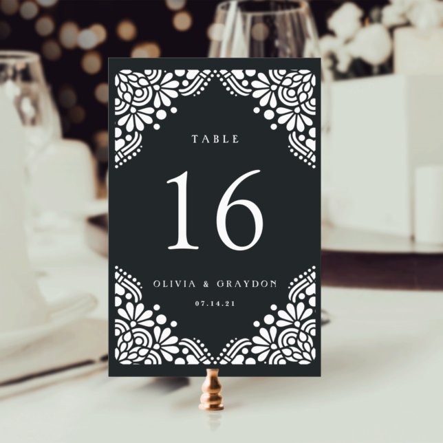 Beaux Arts Personalized Table Number Card (Creator Uploaded)