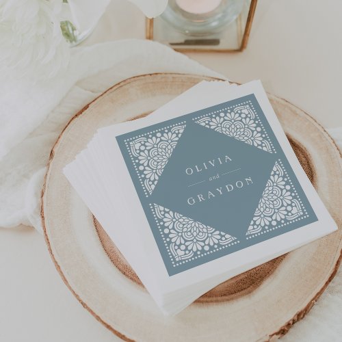 Beaux Arts Personalized Wedding Paper Napkins