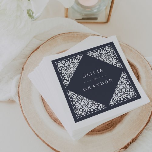 Beaux Arts Personalized Wedding Paper Napkins