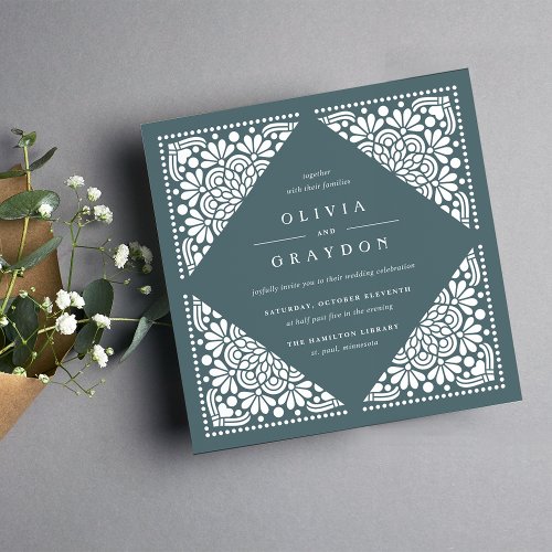 Beaux Arts Square Wedding Invitation  Spruce