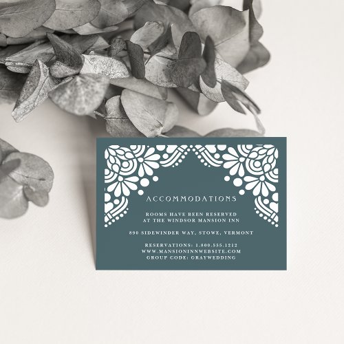 Beaux Arts Wedding Hotel Accommodation Cards