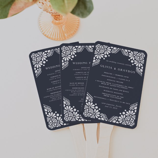 Beaux Arts Wedding Program Hand Fan (Creator Uploaded)