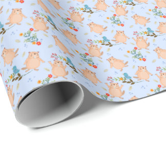 Beaver and Bird Wrapping Paper
