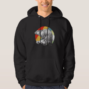 Beaver Animals Retro Vintage Hoodie