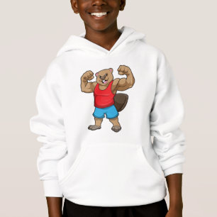 Beaver as Bodybuilder with big Upper arms Hoodie
