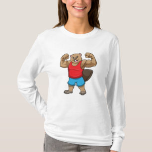 Beaver as Bodybuilder with big Upper arms T-Shirt