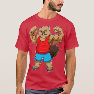 Beaver as Bodybuilder with big Upper arms T-Shirt