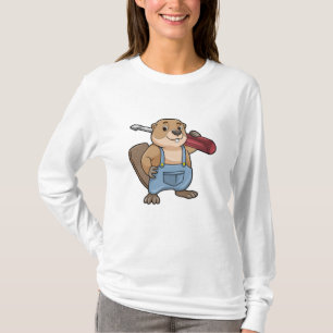 Beaver as Craftsman with Slotted screwdriver T-Shirt