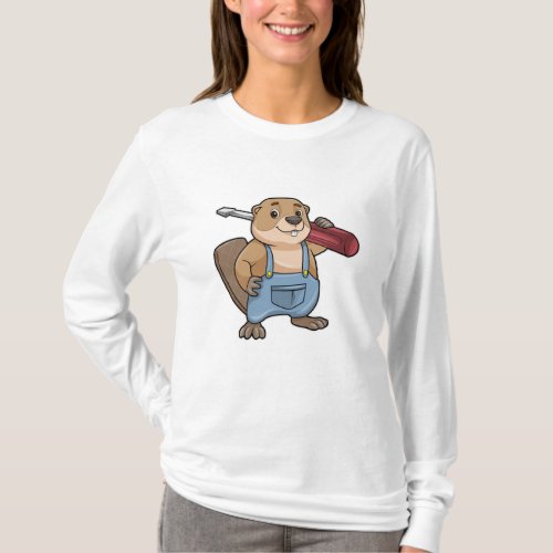 Beaver as Craftsman with Slotted screwdriver T_Shirt