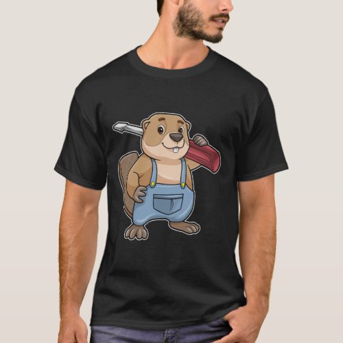 Beaver as Craftsman with Wrench T_Shirt