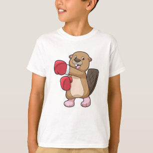 Beaver at Boxing with Boxing gloves T-Shirt