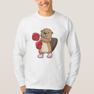 Beaver at Boxing with Boxing gloves T-Shirt