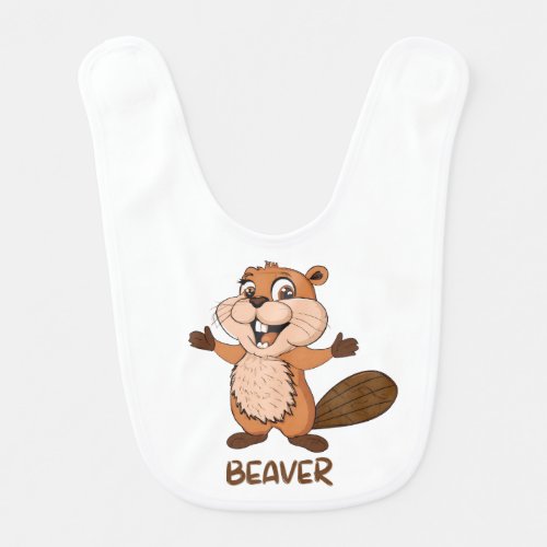 Beaver baby bib for kids