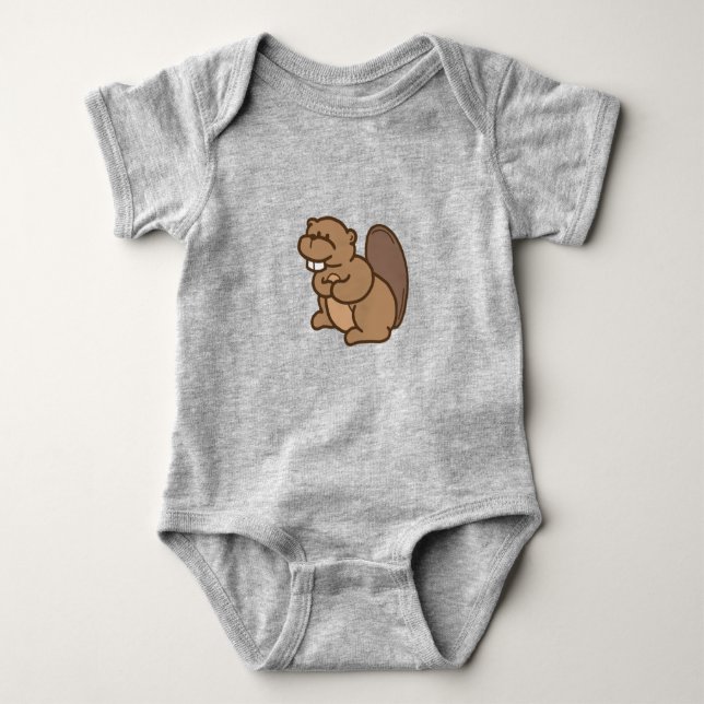 Beaver Baby Bodysuit (Front)