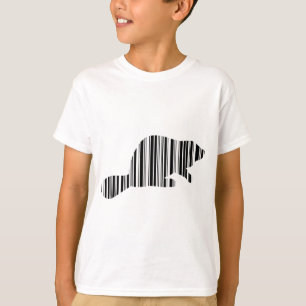 BEAVER BAR CODE Animal Barcode Pattern Design T-Shirt