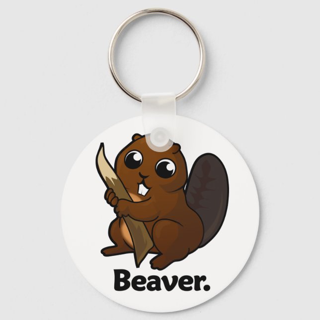 Beaver Beaver. Keychain (Front)