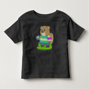 Beaver Birthday Cake Toddler T-shirt