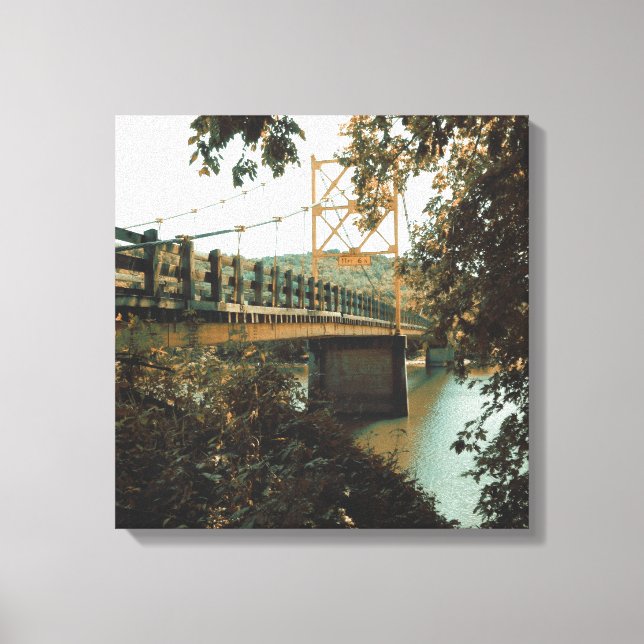 beaver bridge in eureka springs canvas print (Front)