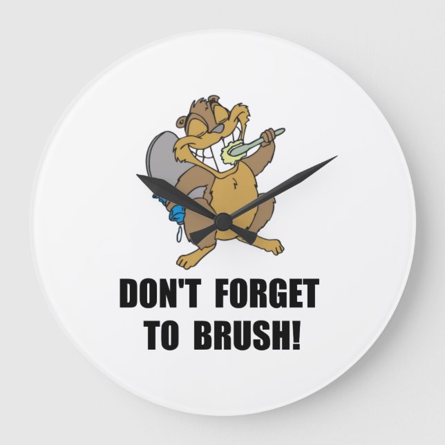Beaver Brush Large Clock (Front)