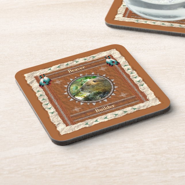 Beaver Builder Energy Drink Coaster (Left Side)