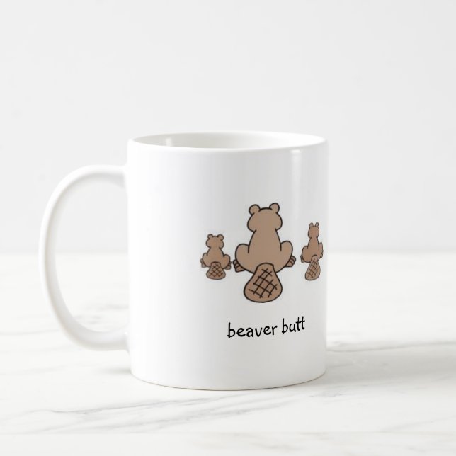 beaver butt coffee mug (Left)