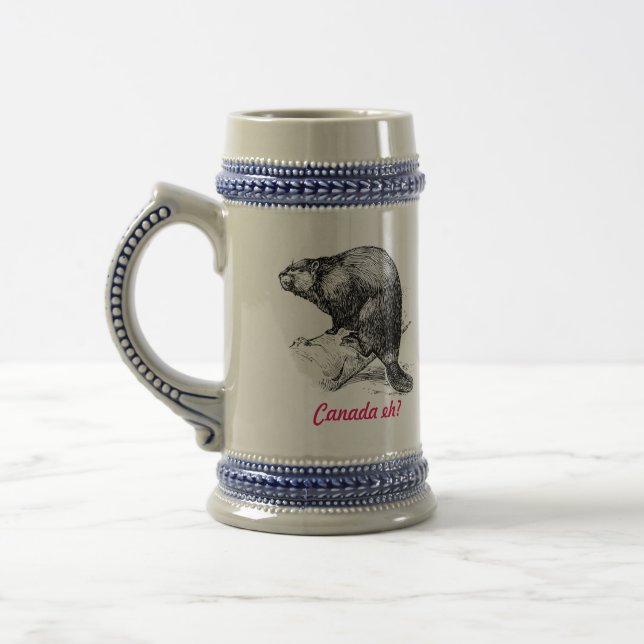 Beaver Canada eh?  Lighthouse Route Beer Stein (Left)